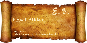 Együd Viktor névjegykártya